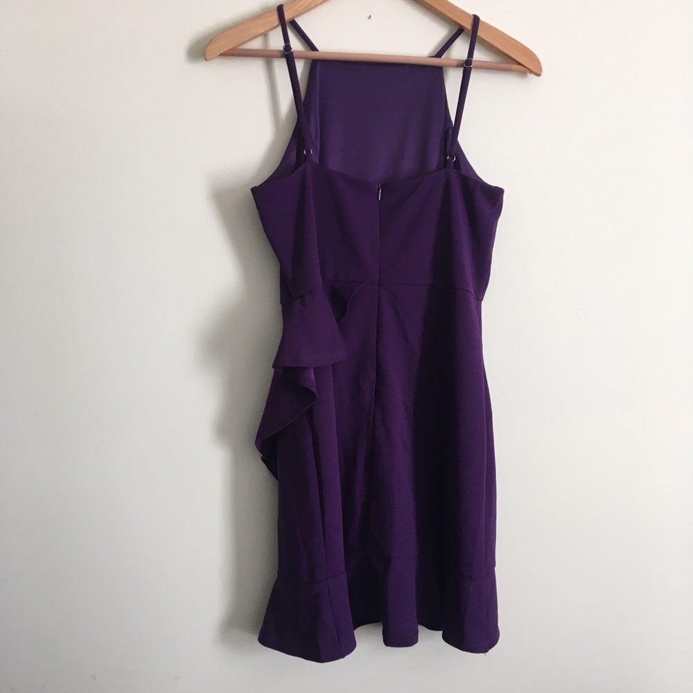 Lulus | Great Thing Halter Neck Ruffle Minidress - Picture 3 of 7
